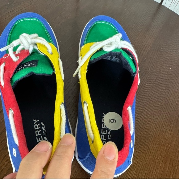 Sperry Top Slider Tuck Multicolor Primary colors block Men’s Boat/Loafer shoes 8 - Picture 9 of 15